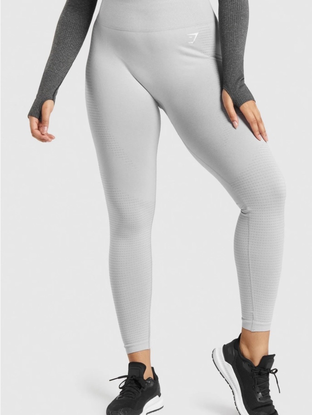 Gymshark Seamless High-Waist Light Gray Leggings